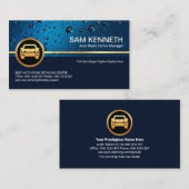 Beruflich Blue Water Drop Gold Car Visitenkarte (Vorne/Hinten)