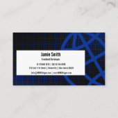 Beruflich Blue Web Designer Business Card Visitenkarte (Rückseite)