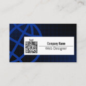 Beruflich Blue Web Designer Business Card Visitenkarte (Vorderseite)