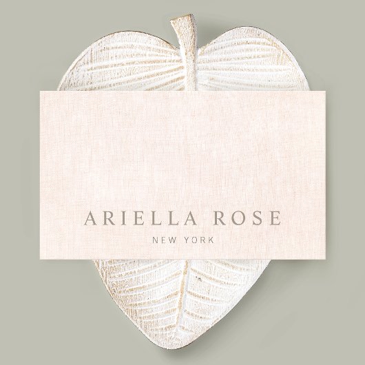 Beruflich Blush Pink Minimalistisch Visitenkarte