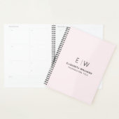 Beruflich Blush Pink Monogram Business Planer (Anzeige)