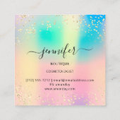 Beruflich Body Fitness Dance Gold Holograph Quadratische Visitenkarte (Rückseite)