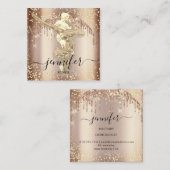 Beruflich Body Fitness Dance Rose Gold School Quadratische Visitenkarte (Vorne/Hinten)