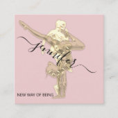 Beruflich Body Fitness Tanz Gold Couch Rosa Quadratische Visitenkarte (Vorderseite)