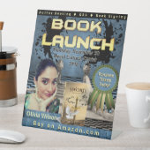 Beruflich Book Launch Spritzer Ink Blue Sockelschild (In Situ)