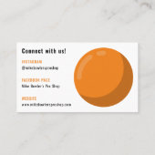 Beruflich Bowling Pro Shop | Orange Ball Visitenkarte (Rückseite)