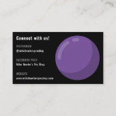 Beruflich Bowling Pro Shop | Schwarz Visitenkarte (Rückseite)