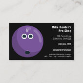 Beruflich Bowling Pro Shop | Schwarz Visitenkarte (Vorderseite)