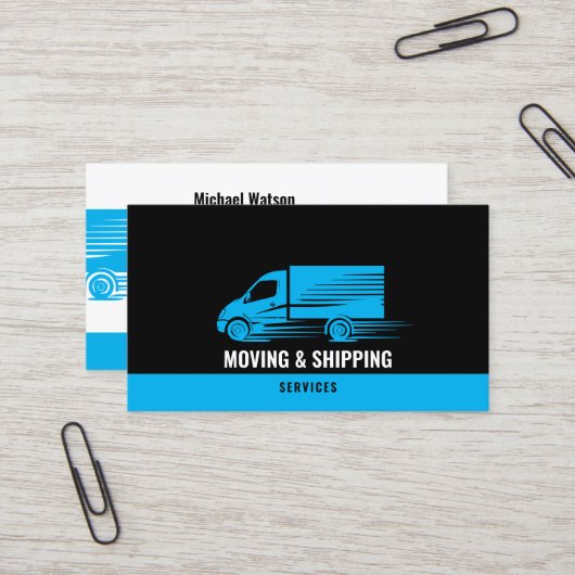 Beruflich Box Truck Moving Delivery Company Visitenkarte (Vorderseite/Rückseite Beispiel)