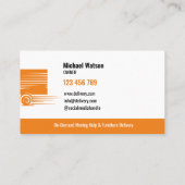 Beruflich Box Truck Moving Delivery Services Visitenkarte (Rückseite)