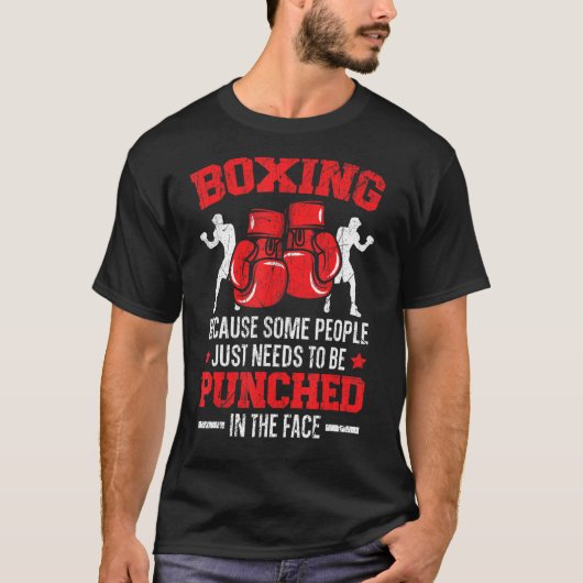 Beruflich Boxer Boxing Knockout Puncher Sparer T-Shirt (Vorderseite)