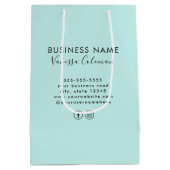 Beruflich Branding Minimalistisches Script Soft Bl Mittlere Geschenktüte (Rückseite)