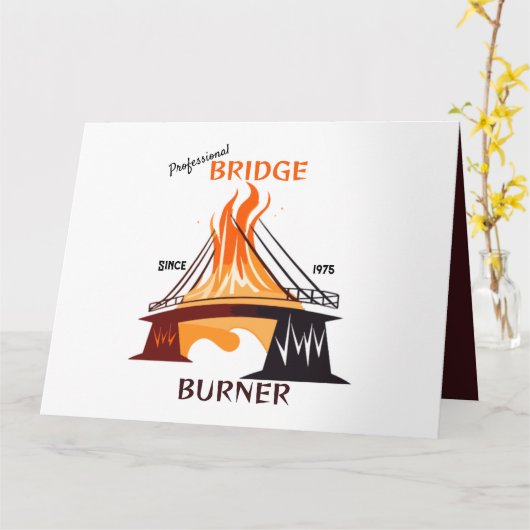 Beruflich Bridge Burner Karte (Gelbe Blume)