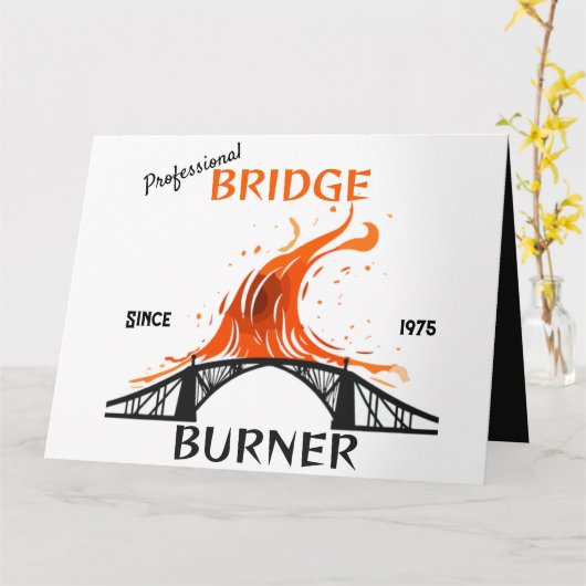 Beruflich Bridge Burner Karte (Gelbe Blume)