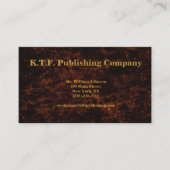 Beruflich Bronze Visitenkarte (Vorderseite)