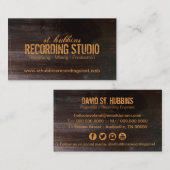 Beruflich-Brown-Grungy-Metal Visitenkarte (Vorne/Hinten)