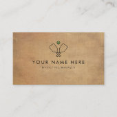 beruflich-Brown-Pickleball-Visitenkarte Visitenkarte (Vorderseite)