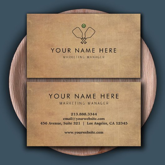 beruflich-Brown-Pickleball-Visitenkarte Visitenkarte