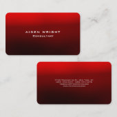 Beruflich Brown Red Stylish Modern Minimalistisch Visitenkarte (Vorne/Hinten)
