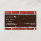 Beruflich Builder / Brickly Business Card Visitenkarte (Rückseite)