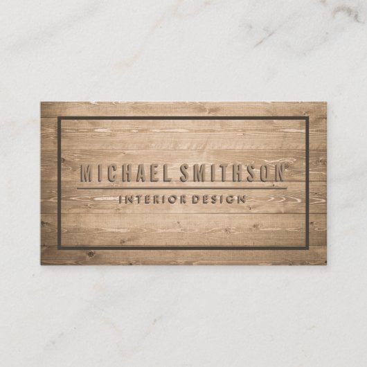 Beruflich Builder Carpenter Holz Visitenkarte (Vorderseite)