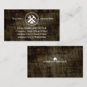 Beruflich Builder Carpenter Tools Holzbearbeitung  Visitenkarte (Vorne/Hinten)