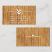 Beruflich Builder Carpenter Tools Holzbearbeitung Visitenkarte (Vorne/Hinten)