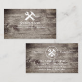 Beruflich Builder Carpenter Tools Holzbearbeitung Visitenkarte (Vorne/Hinten)