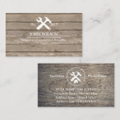 Beruflich Builder Carpenter Tools Holzbearbeitung Visitenkarte (Vorne/Hinten)