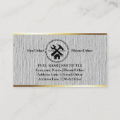 Beruflich Builder Carpenter Tools Holzbearbeitung Visitenkarte (Vorderseite)