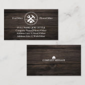 Beruflich Builder Carpenter Tools Holzbearbeitung  Visitenkarte (Vorne/Hinten)