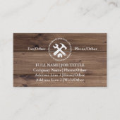 Beruflich Builder Carpenter Tools Holzbearbeitung Visitenkarte (Vorderseite)