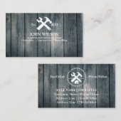 Beruflich Builder Carpenter Tools Holzbearbeitung Visitenkarte (Vorne/Hinten)