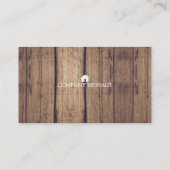 Beruflich Builder Carpenter Tools Holzbearbeitung  Visitenkarte (Rückseite)