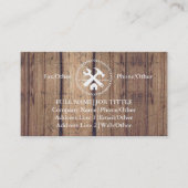 Beruflich Builder Carpenter Tools Holzbearbeitung Visitenkarte (Vorderseite)