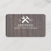 Beruflich Builder Carpenter Tools Holzbearbeitung Visitenkarte (Vorderseite)