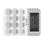 Beruflich Business 2018 Kalender grau Magnet (Horizontal)