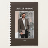 Beruflich Business Man Foto Brown Weekly 2024 Planer (Vorderseite)