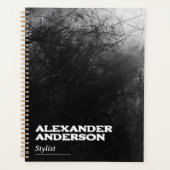 Beruflich Business Minimal Black Scribble Planer (Vorderseite)