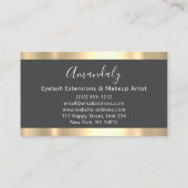 Beruflich Business Services Gold-Logo VIP Grau Visitenkarte (Rückseite)