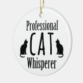 Beruflich Cat Whisperer Keramikornament (Links)