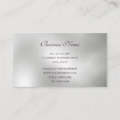 Beruflich Cherry Blossom Pink Silver Visitenkarte (Rückseite)