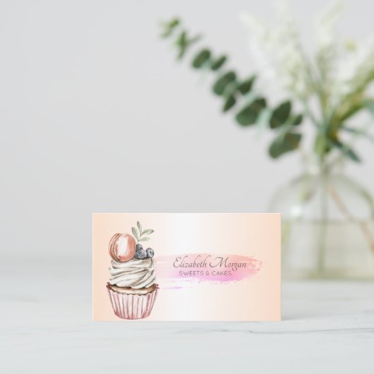 Beruflich Chic Brush Stroke Visitenkarte (Stehend Vorderseite)