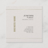 Beruflich Chic Design Elegante Modernes Schlichtes Quadratische Visitenkarte (Vorderseite)