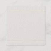 Beruflich Chic Design Elegante Modernes Schlichtes Quadratische Visitenkarte (Rückseite)