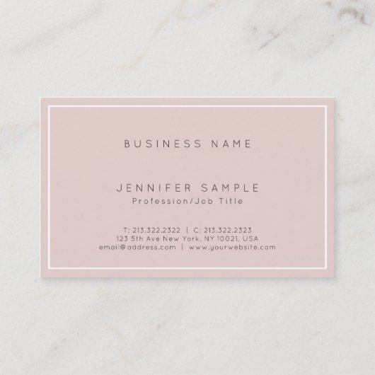 Beruflich Chic Elegant Moderne Luxussilk Visitenkarte (Rückseite)