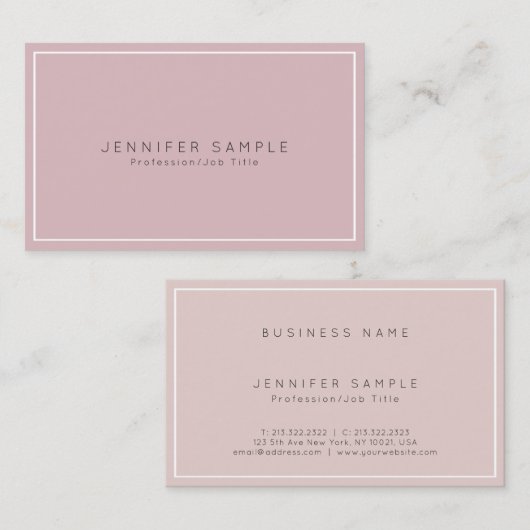 Beruflich Chic Elegant Moderne Luxussilk Visitenkarte (Vorne/Hinten)