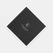 Beruflich Chic Elegant Schlicht und Monogramm Serviette (Ecke)