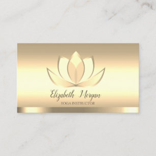 Beruflich Chic Gold Lotus Blume Yoga Visitenkarte