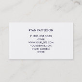 Beruflich Chic Rhodonit Monogram Business Card Visitenkarte (Rückseite)